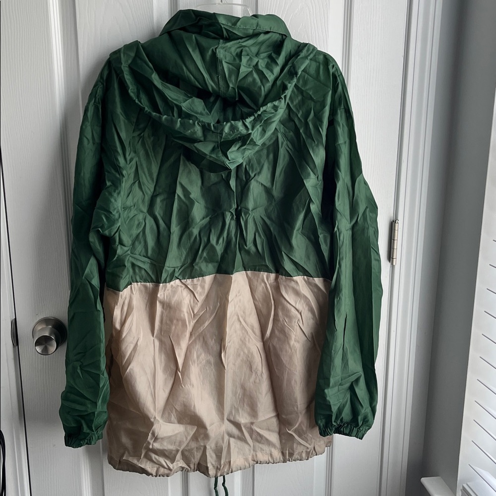 Vintage WWF World Wildlife Rain Jacket Hooded Zip Panda Embroidered Green - Picture 4 of 7